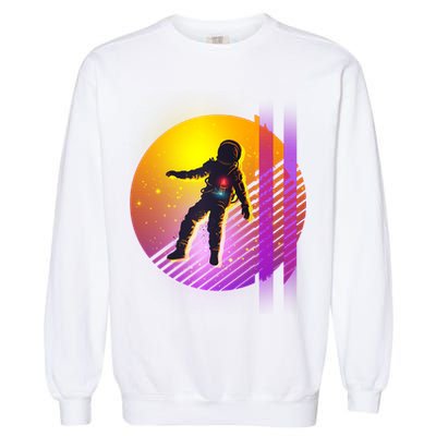 Retro 80's Glitch Astronaut Garment-Dyed Sweatshirt