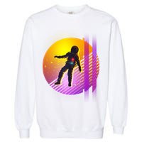 Retro 80's Glitch Astronaut Garment-Dyed Sweatshirt