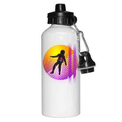 Retro 80's Glitch Astronaut Aluminum Water Bottle