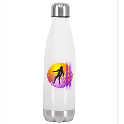 Retro 80's Glitch Astronaut Stainless Steel Insulated Water Bottle