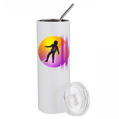 Retro 80's Glitch Astronaut Stainless Steel Tumbler