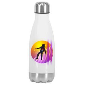 Retro 80's Glitch Astronaut Stainless Steel Insulated Water Bottle