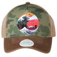 Retro 80's Godzilla Attack Wave Legacy Tie Dye Trucker Hat