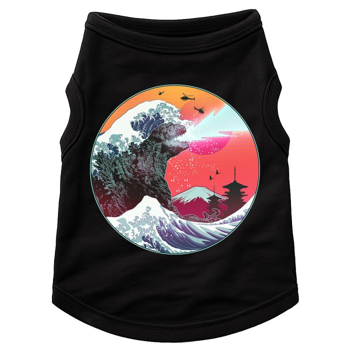 Retro 80's Godzilla Attack Wave Doggie Tank