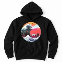 Retro 80's Godzilla Attack Wave Hoodie
