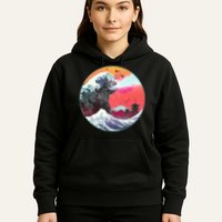 Retro 80's Godzilla Attack Wave Hoodie