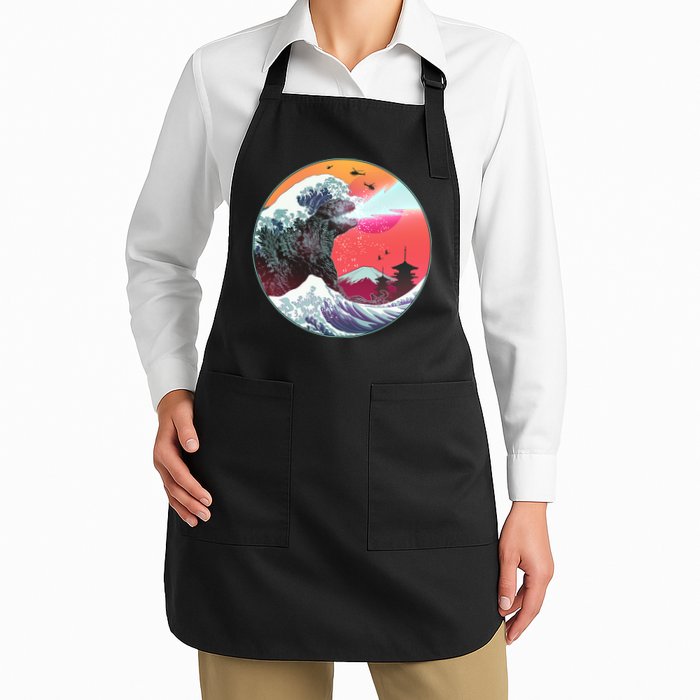Retro 80's Godzilla Attack Wave Apron