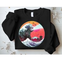 Retro 80's Godzilla Attack Wave Sweatshirt