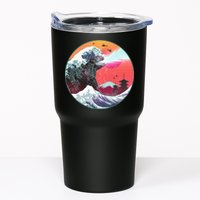 Retro 80's Godzilla Attack Wave Tumbler