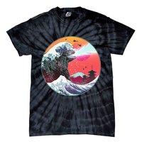 Retro 80's Godzilla Attack Wave Tie-Dye T-Shirt
