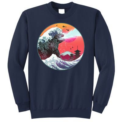 Retro 80's Godzilla Attack Wave Sweatshirt