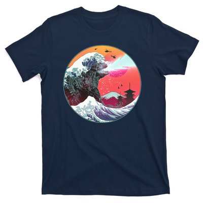 Retro 80's Godzilla Attack Wave T-Shirt