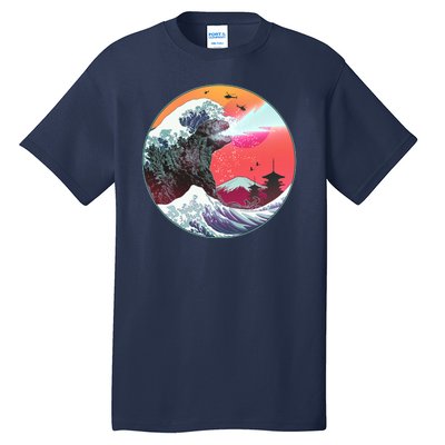 Retro 80's Godzilla Attack Wave Tall T-Shirt