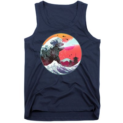 Retro 80's Godzilla Attack Wave Tank Top