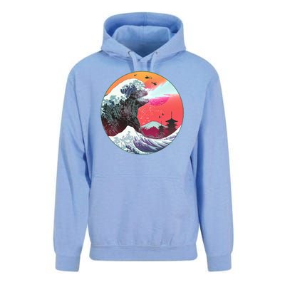 Retro 80's Godzilla Attack Wave Unisex Surf Hoodie