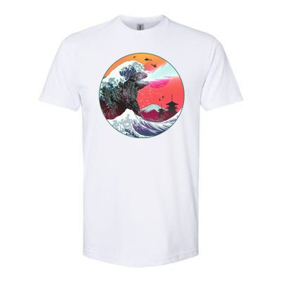 Retro 80's Godzilla Attack Wave Softstyle CVC T-Shirt