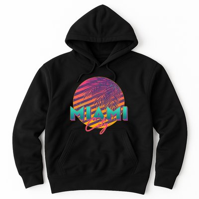 Retro 80's Miami CIty Emblem Hoodie