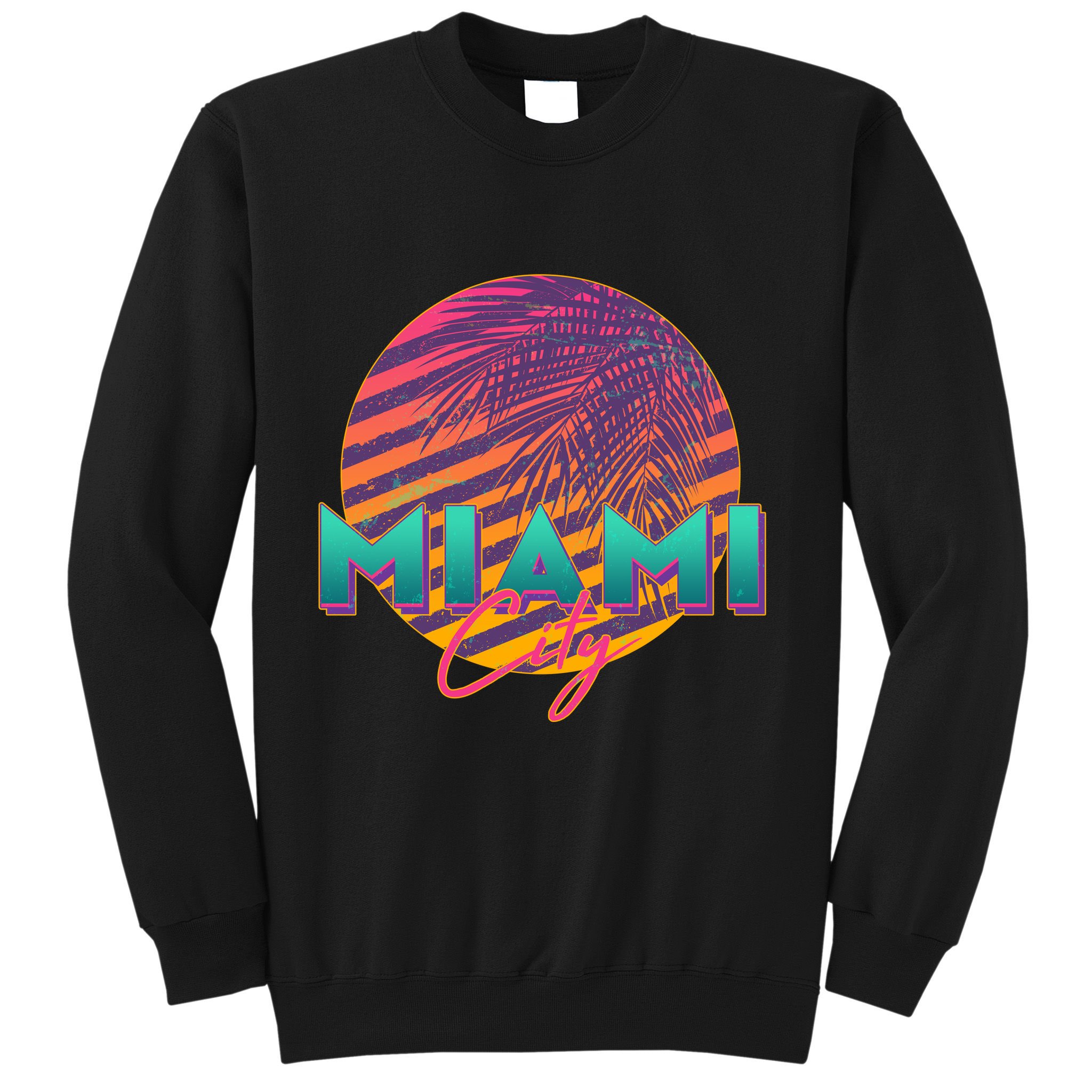 Retro 80's Miami CIty Emblem Sweatshirt