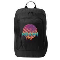 Retro 80's Miami CIty Emblem City Backpack