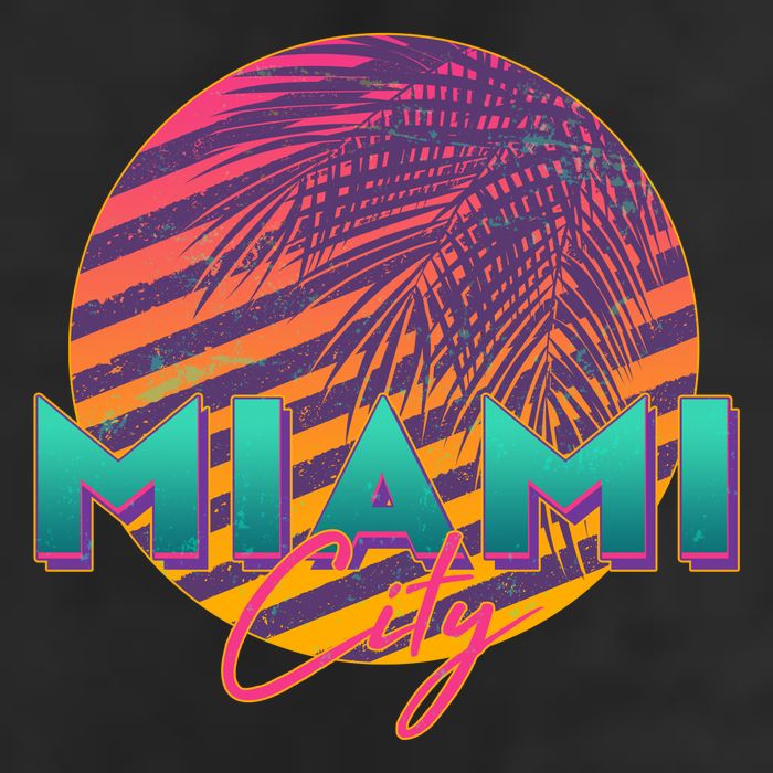 Retro 80's Miami CIty Emblem Hat