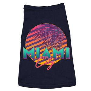 Retro 80's Miami CIty Emblem Doggie Tank