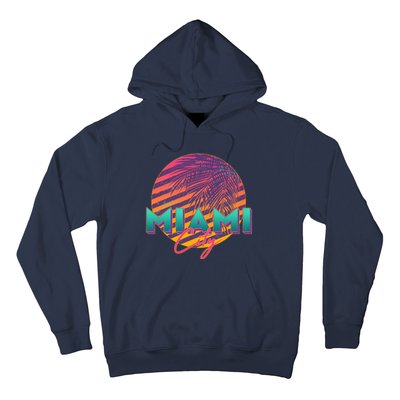 Retro 80's Miami CIty Emblem Hoodie