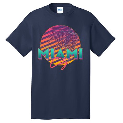 Retro 80's Miami CIty Emblem Tall T-Shirt