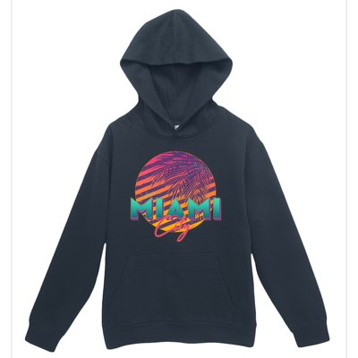 Retro 80's Miami CIty Emblem Urban Pullover Hoodie