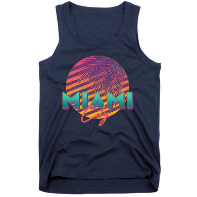 Retro 80's Miami CIty Emblem Tank Top