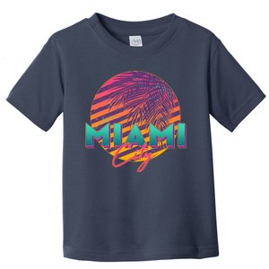 Retro 80's Miami CIty Emblem Toddler T-Shirt