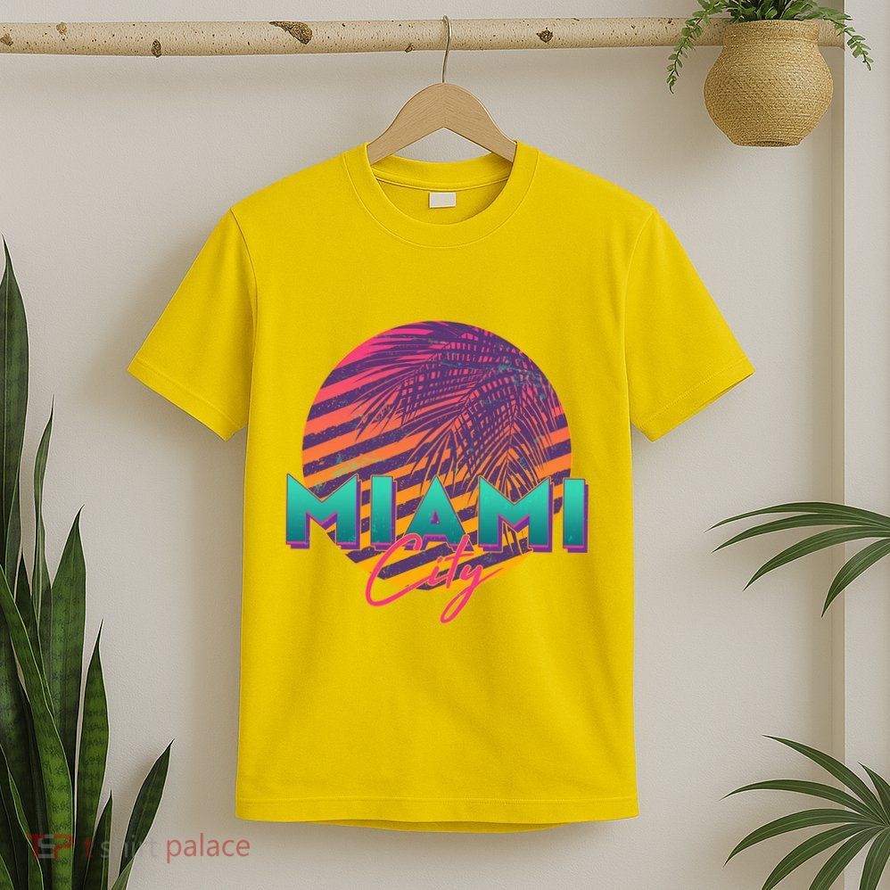 Retro 80's Miami CIty Emblem T-Shirt