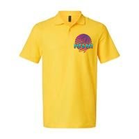 Retro 80's Miami CIty Emblem Softstyle Adult Sport Polo