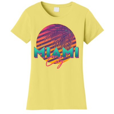 Retro 80's Miami CIty Emblem Women's T-Shirt