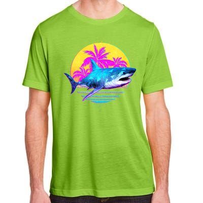 Retro 80s Polygon Shark Adult ChromaSoft Performance T-Shirt