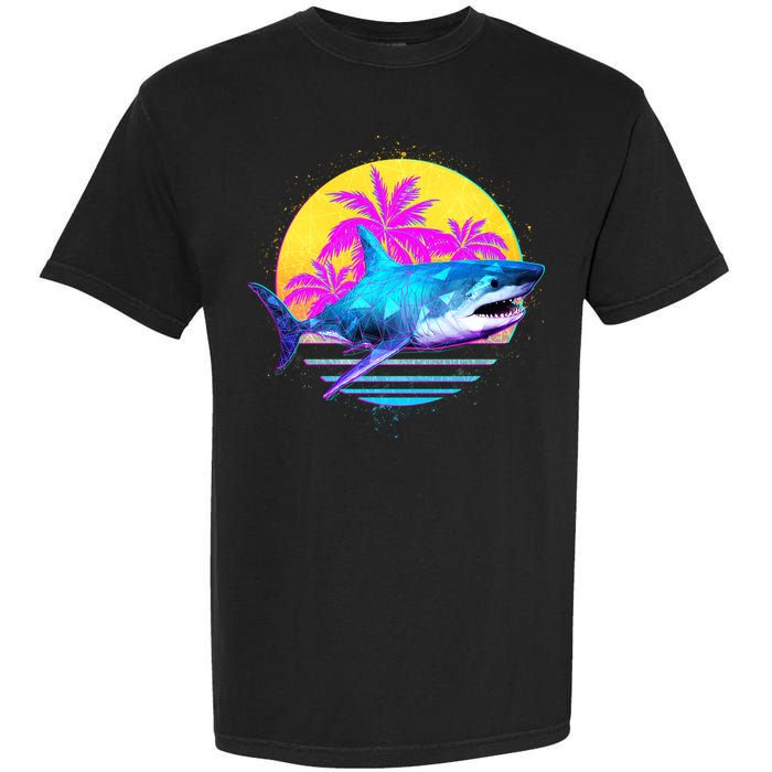 Retro 80s Polygon Shark Garment-Dyed Heavyweight T-Shirt