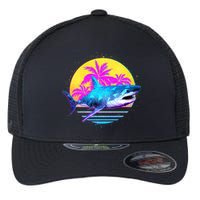Retro 80s Polygon Shark Flexfit Unipanel Trucker Cap