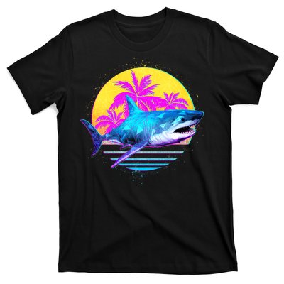 Retro 80s Polygon Shark T-Shirt