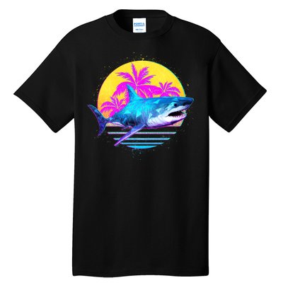 Retro 80s Polygon Shark Tall T-Shirt