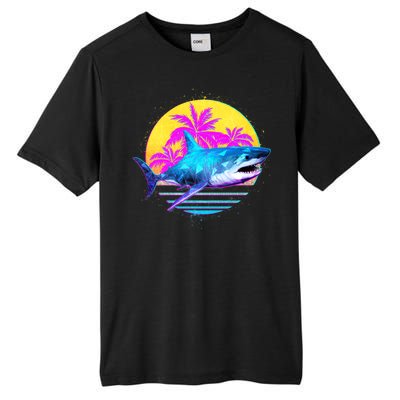 Retro 80s Polygon Shark Tall Fusion ChromaSoft Performance T-Shirt