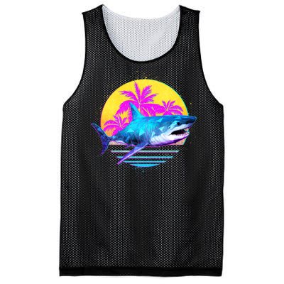 Retro 80s Polygon Shark Mesh Reversible Basketball Jersey Tank