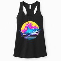 Retro 80s Polygon Shark Womens Tank Top