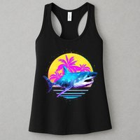 Retro 80s Polygon Shark Womens Tank Top
