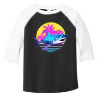 Retro 80s Polygon Shark Toddler Fine Jersey T-Shirt