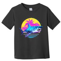 Retro 80s Polygon Shark Toddler T-Shirt