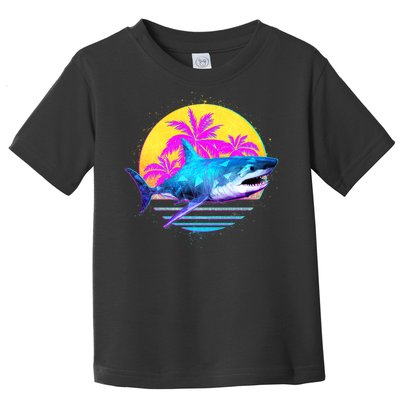 Retro 80s Polygon Shark Toddler T-Shirt