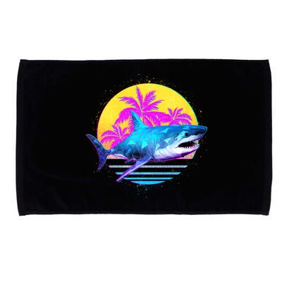 Retro 80s Polygon Shark Microfiber Hand Towel