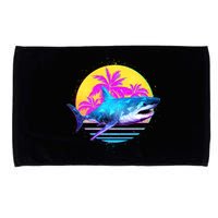 Retro 80s Polygon Shark Microfiber Hand Towel