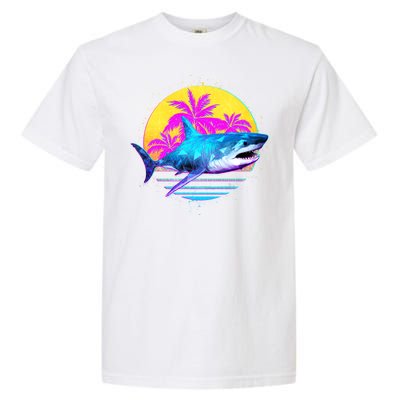 Retro 80s Polygon Shark Garment-Dyed Heavyweight T-Shirt