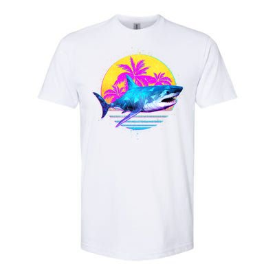 Retro 80s Polygon Shark Softstyle® CVC T-Shirt