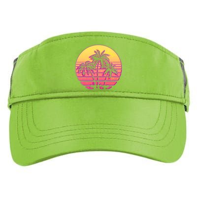 Retro 80's Sunset Palms Adult Drive Performance Visor